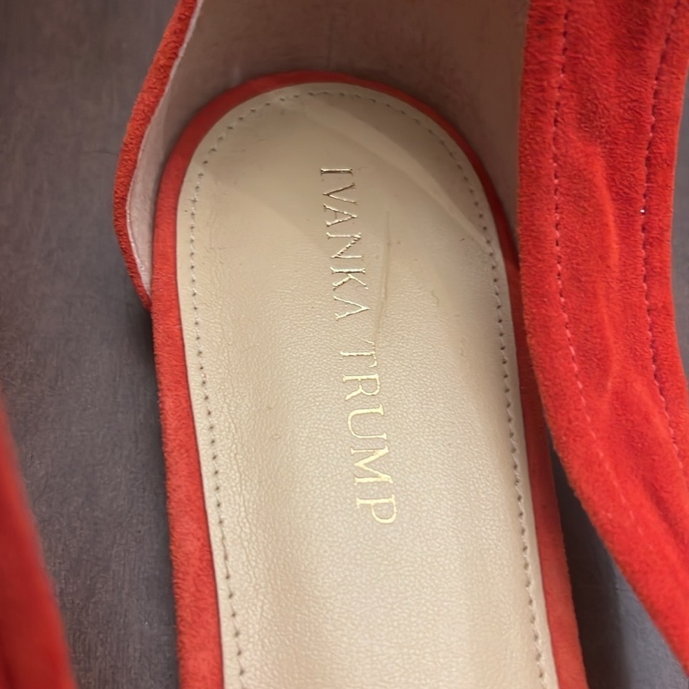 IVANKA TRUMP - ankle strap flat suede shoes size 10M - Picture 2 of 4
